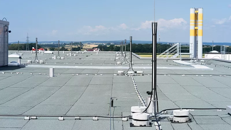 HVI conductor on the flat rooftop of the hospital in Ingolstadt