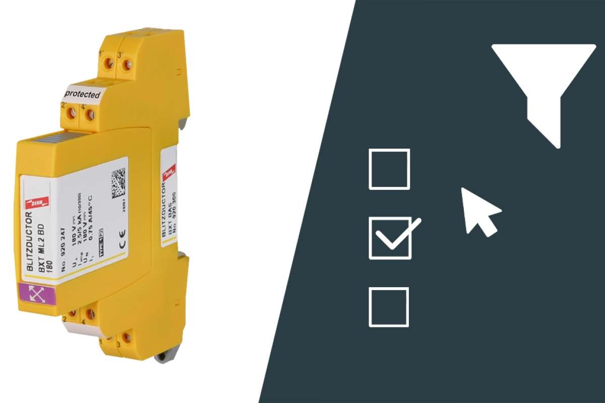 Filterung BLITZDUCTOR XT – Ableiter-Module